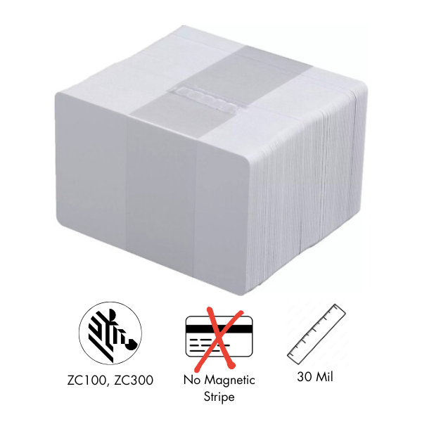 104523-111 Zebra Premier plastic cards without magnetic stripe